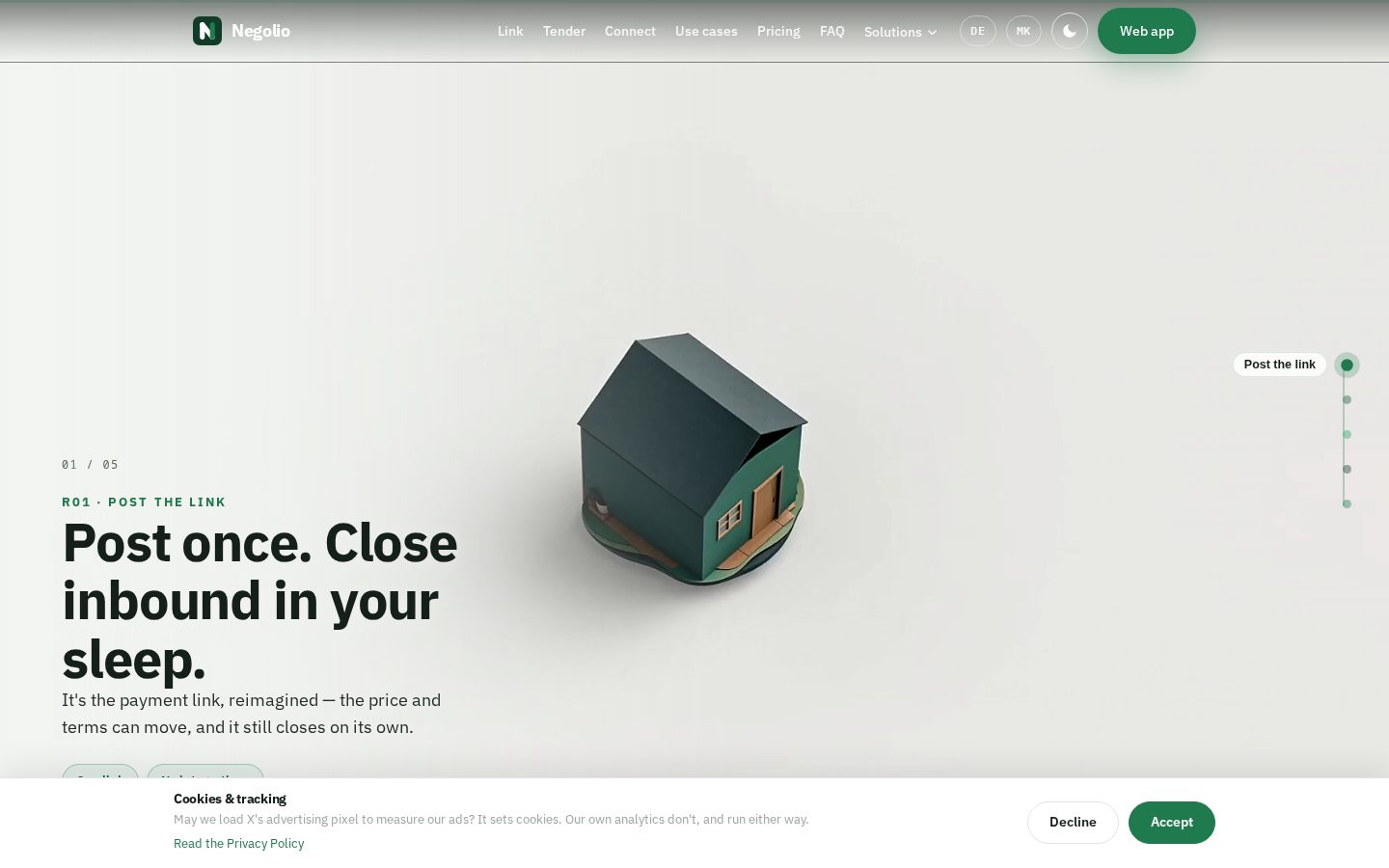 Negolio Homepage