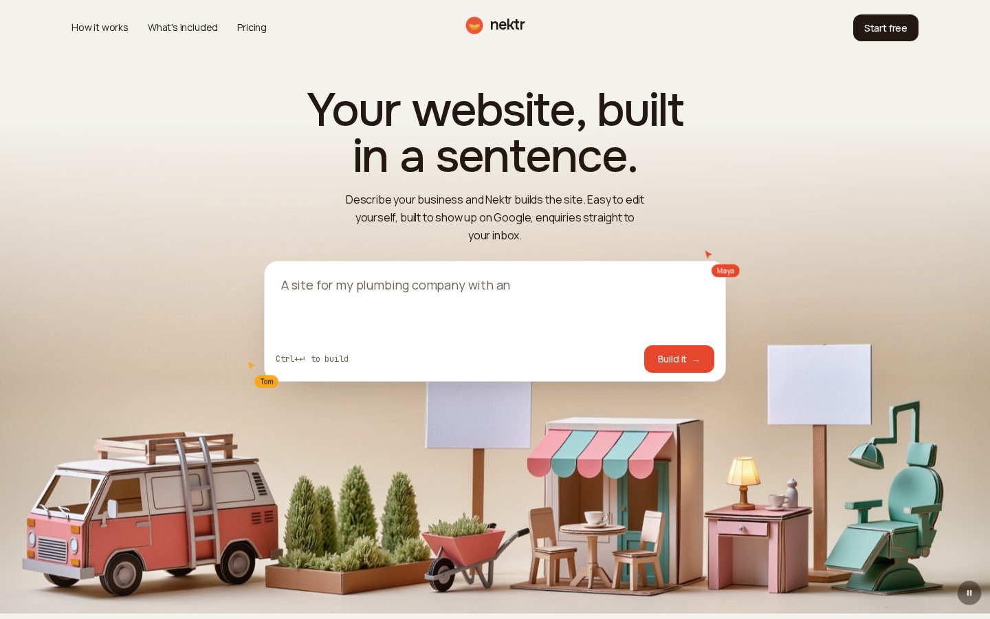 Nektr Homepage