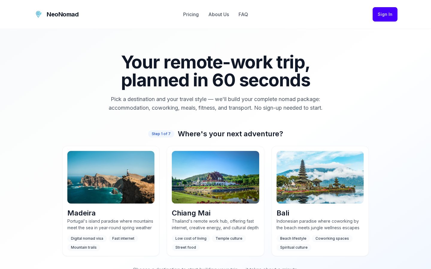 NeoNomad Homepage