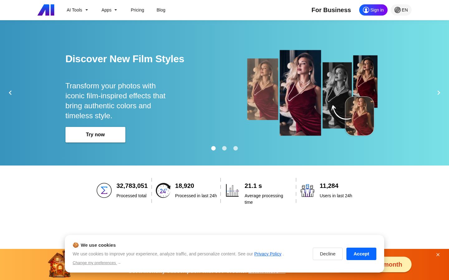 Nero AI Homepage