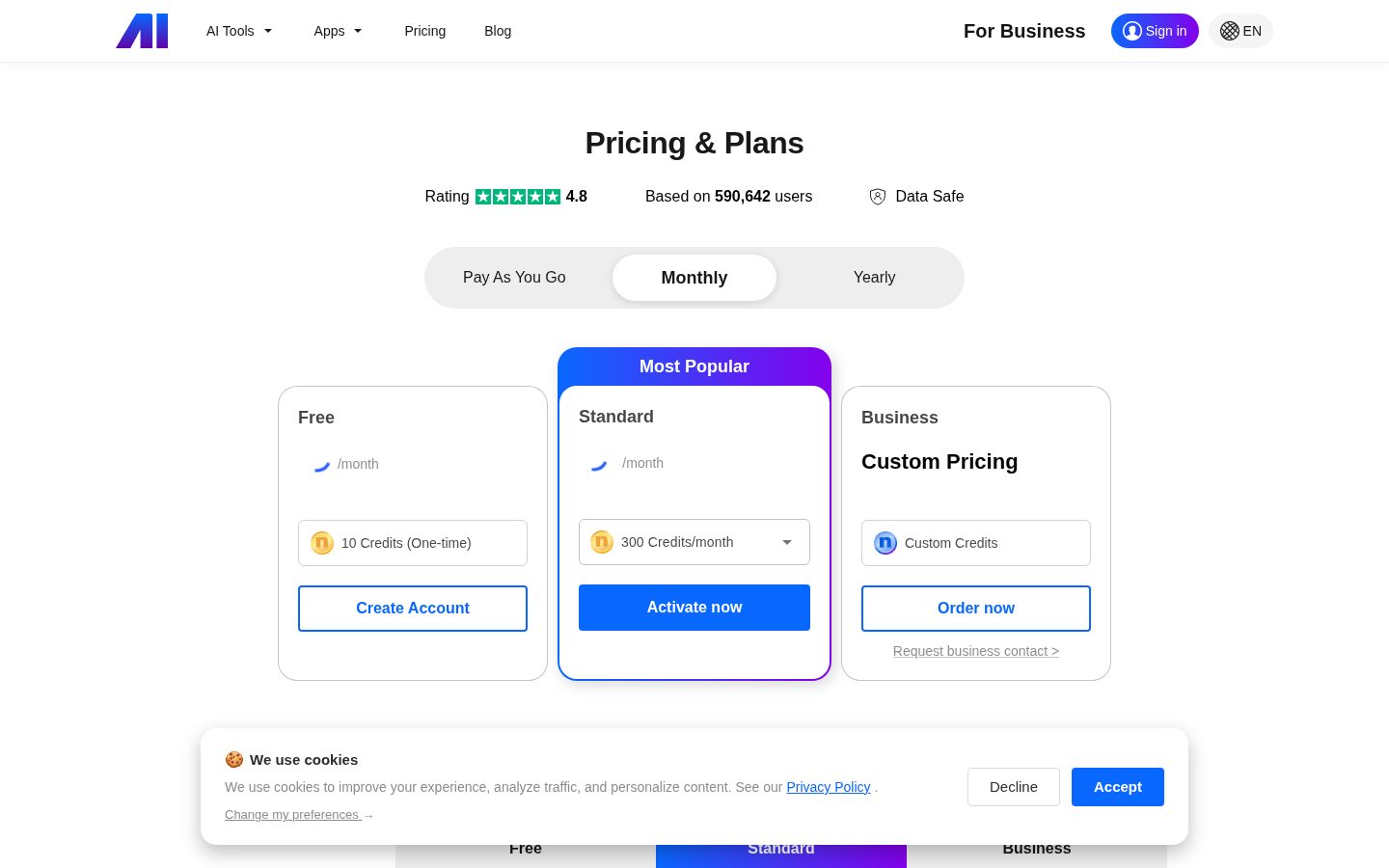 Nero AI Pricing