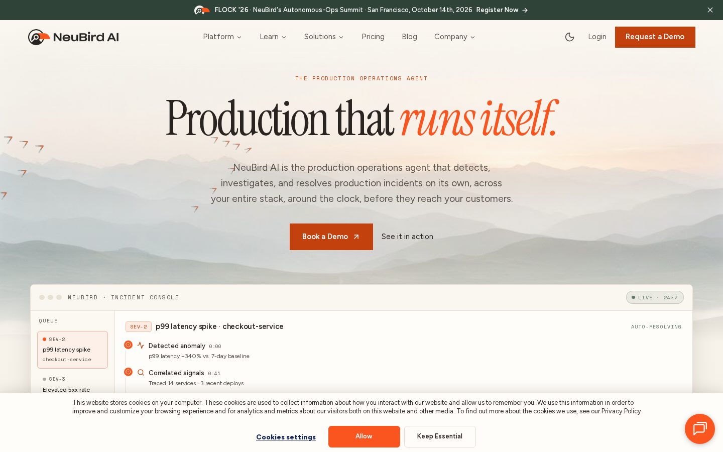 Neubird AI Homepage