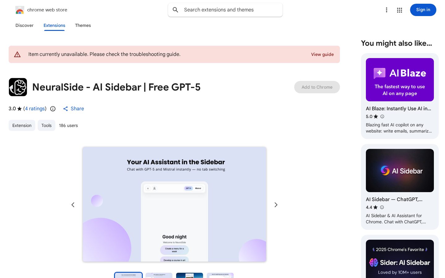 NeuralSide Homepage