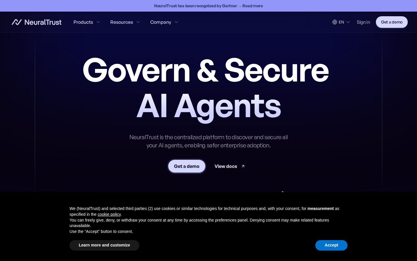 NeuralTrust Homepage