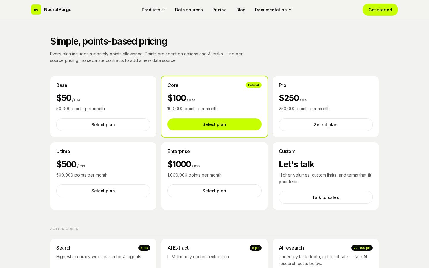 NeuralVerge Pricing