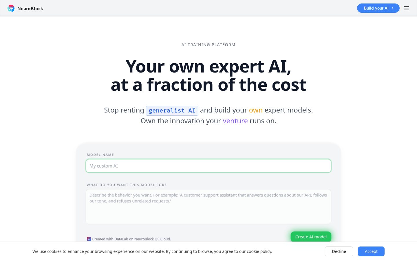 NeuroBlock Homepage