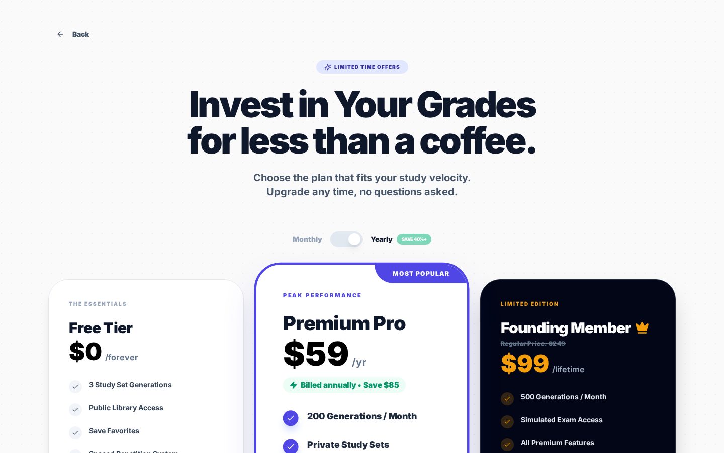 NeuroSpark AI Pricing