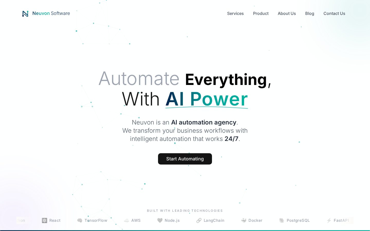 Neuvon Software Homepage