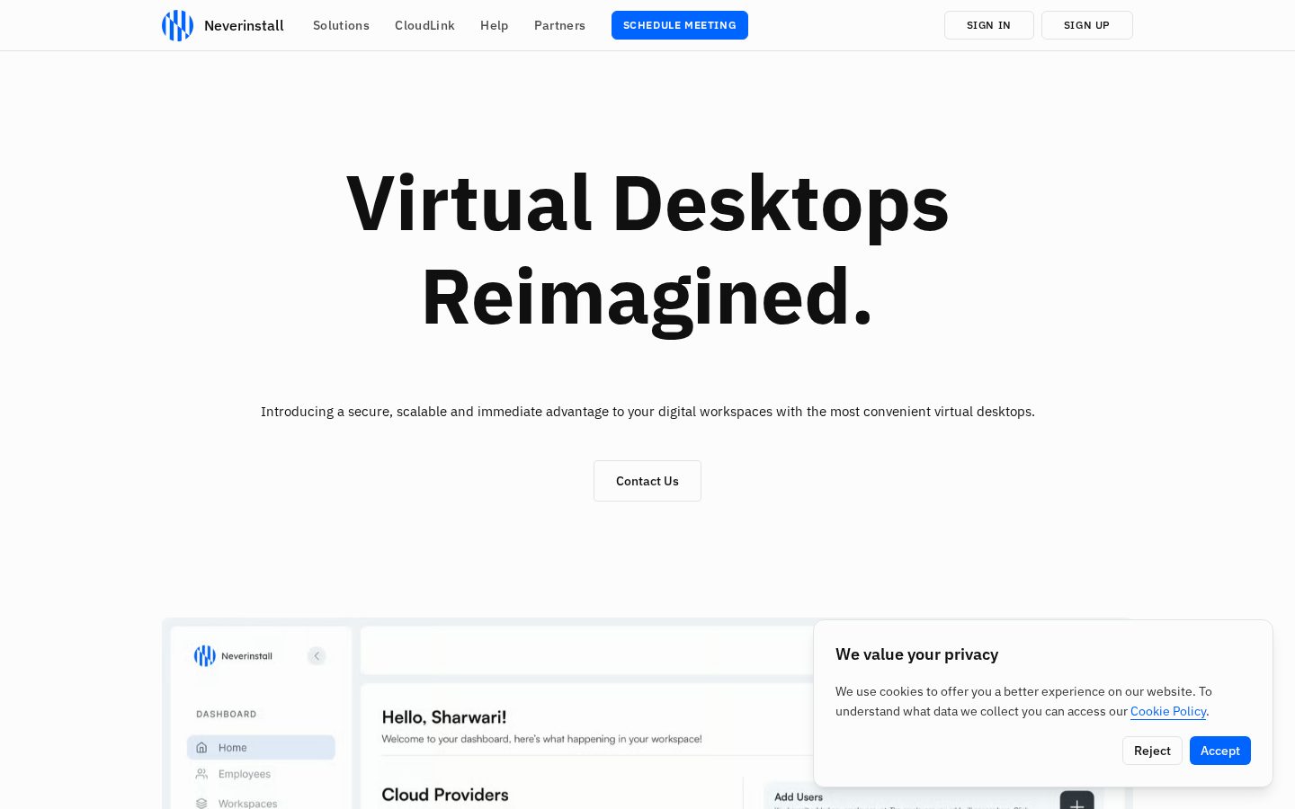Neverinstall Homepage