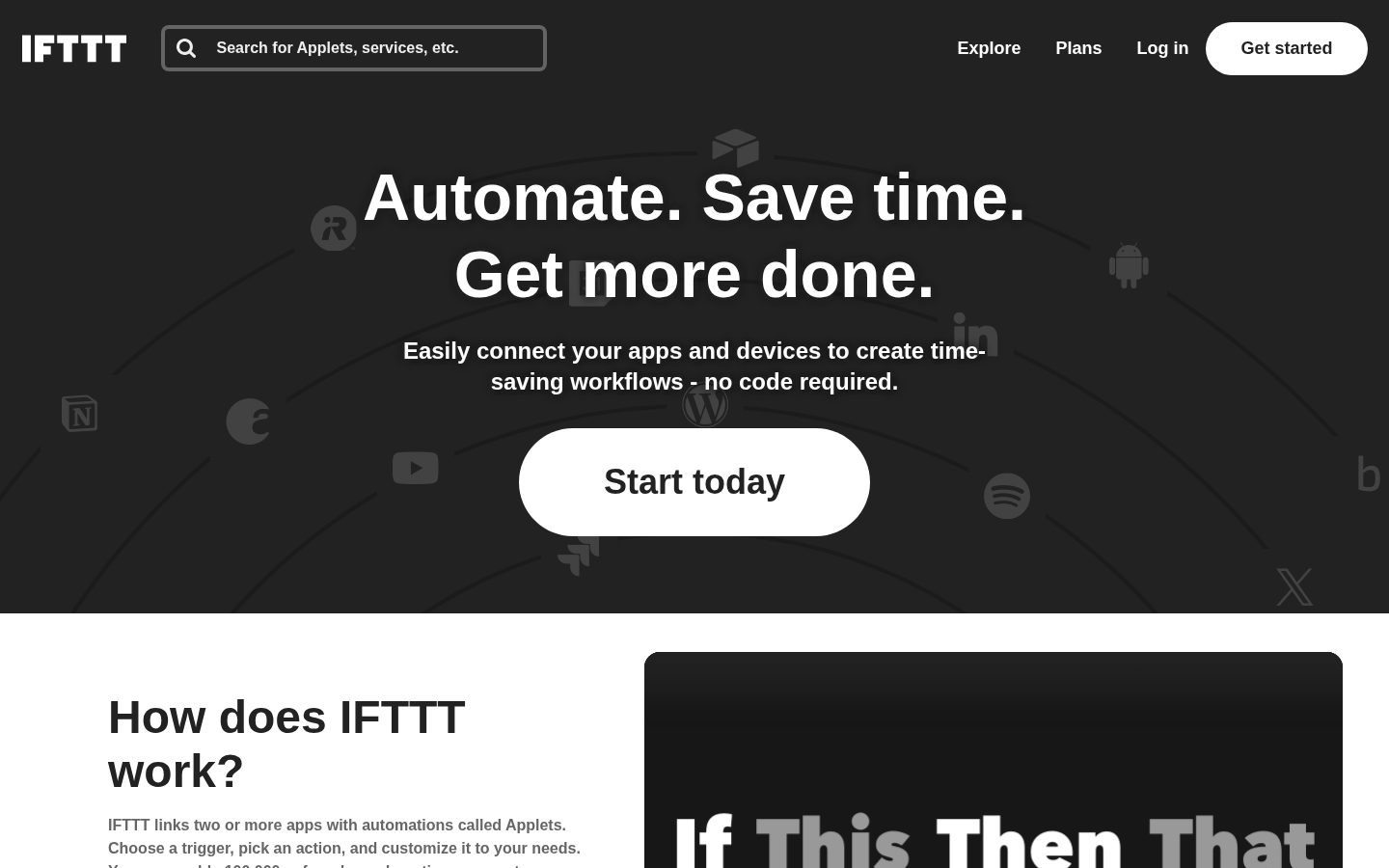 New AI tools by IFTTT Homepage
