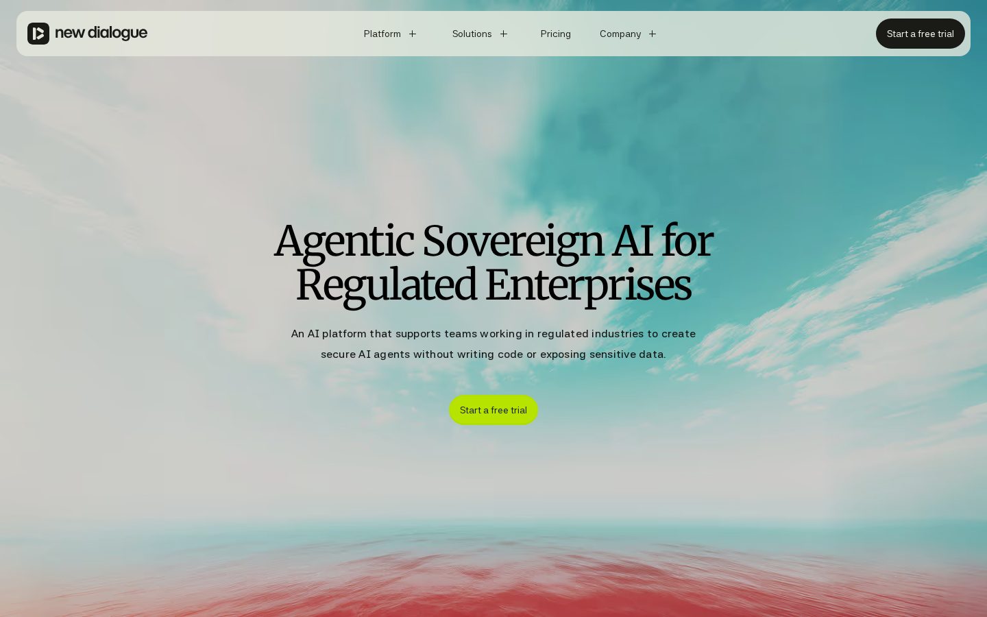 New Dialogue AI Homepage