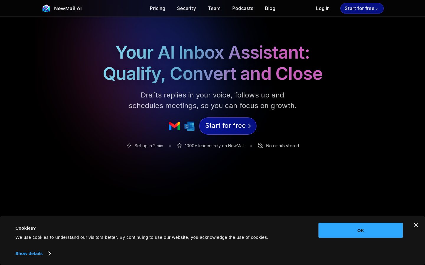 NewMail AI Homepage