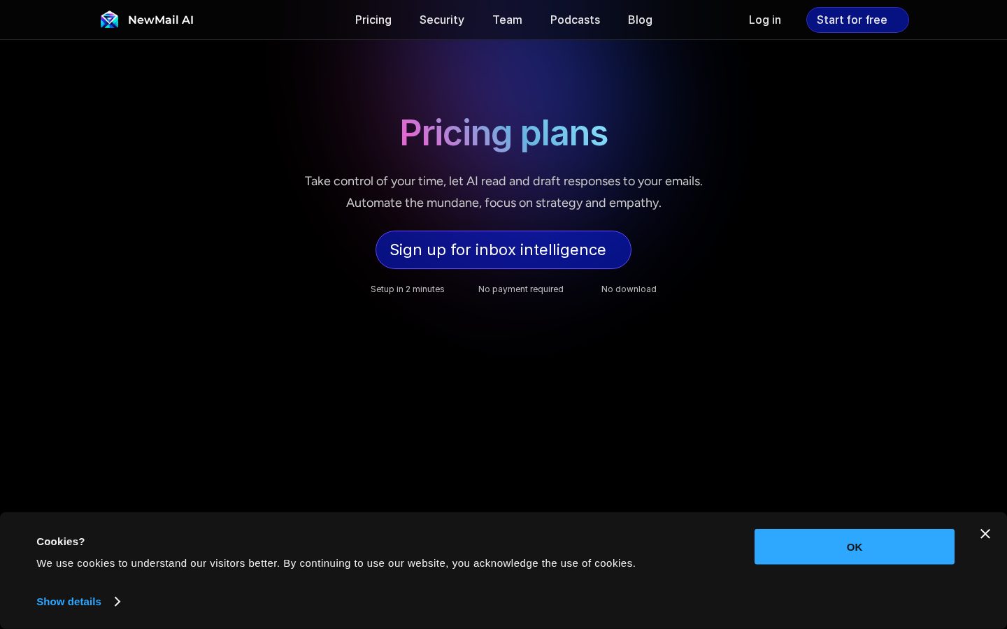 NewMail AI Pricing