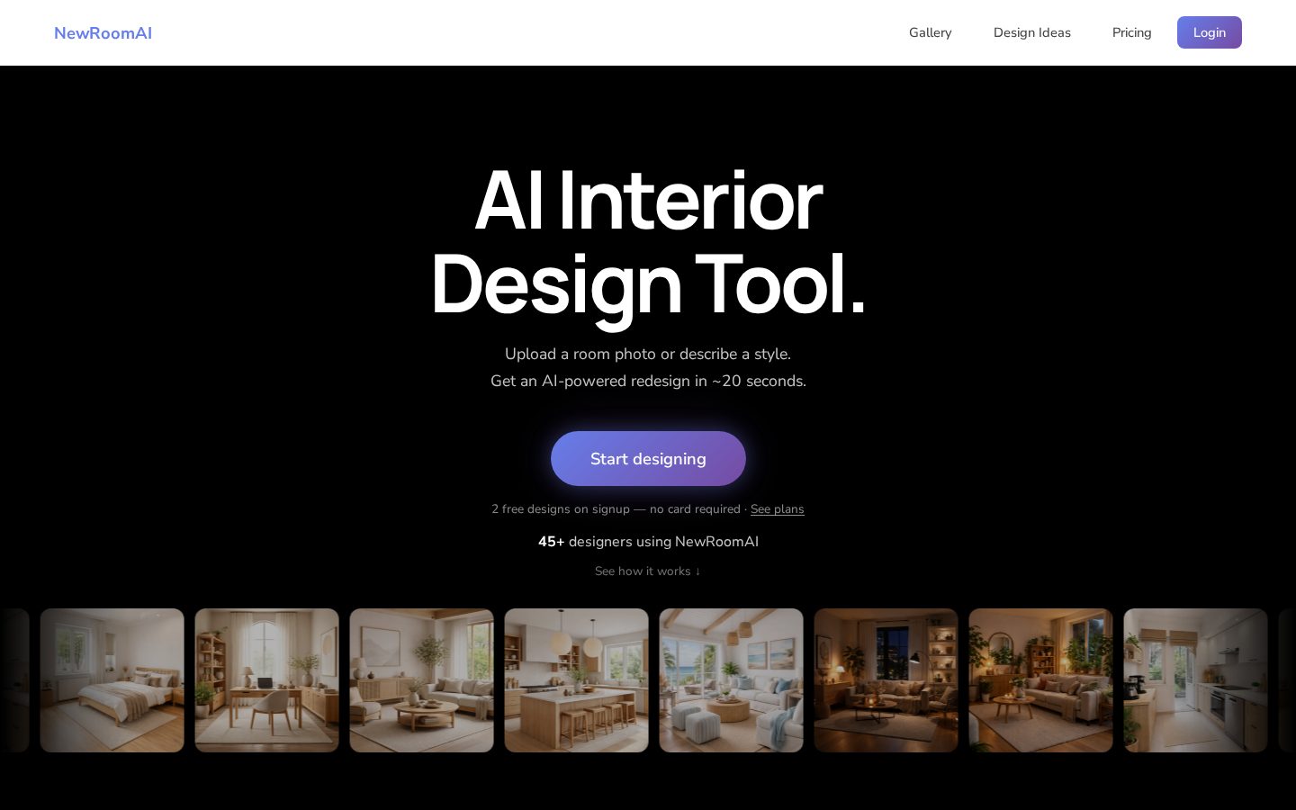 NewRoomAI Homepage
