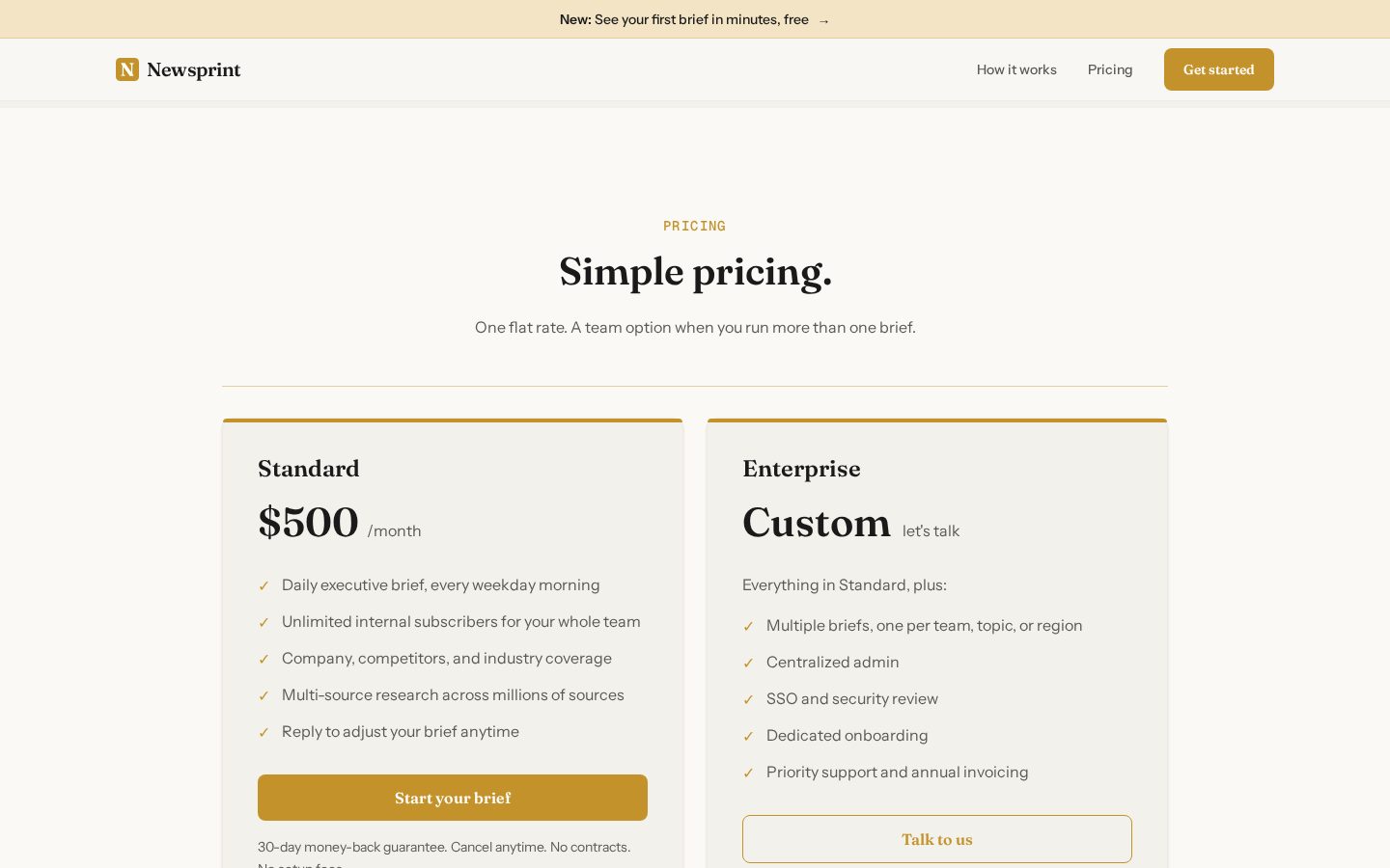 Newsprint Pricing