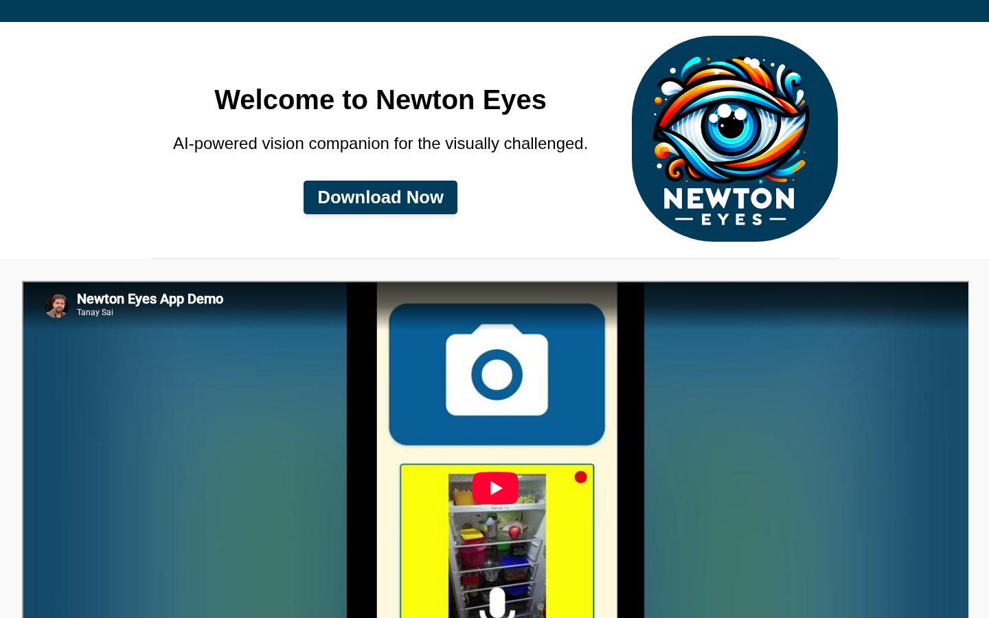Newton Eyes Homepage