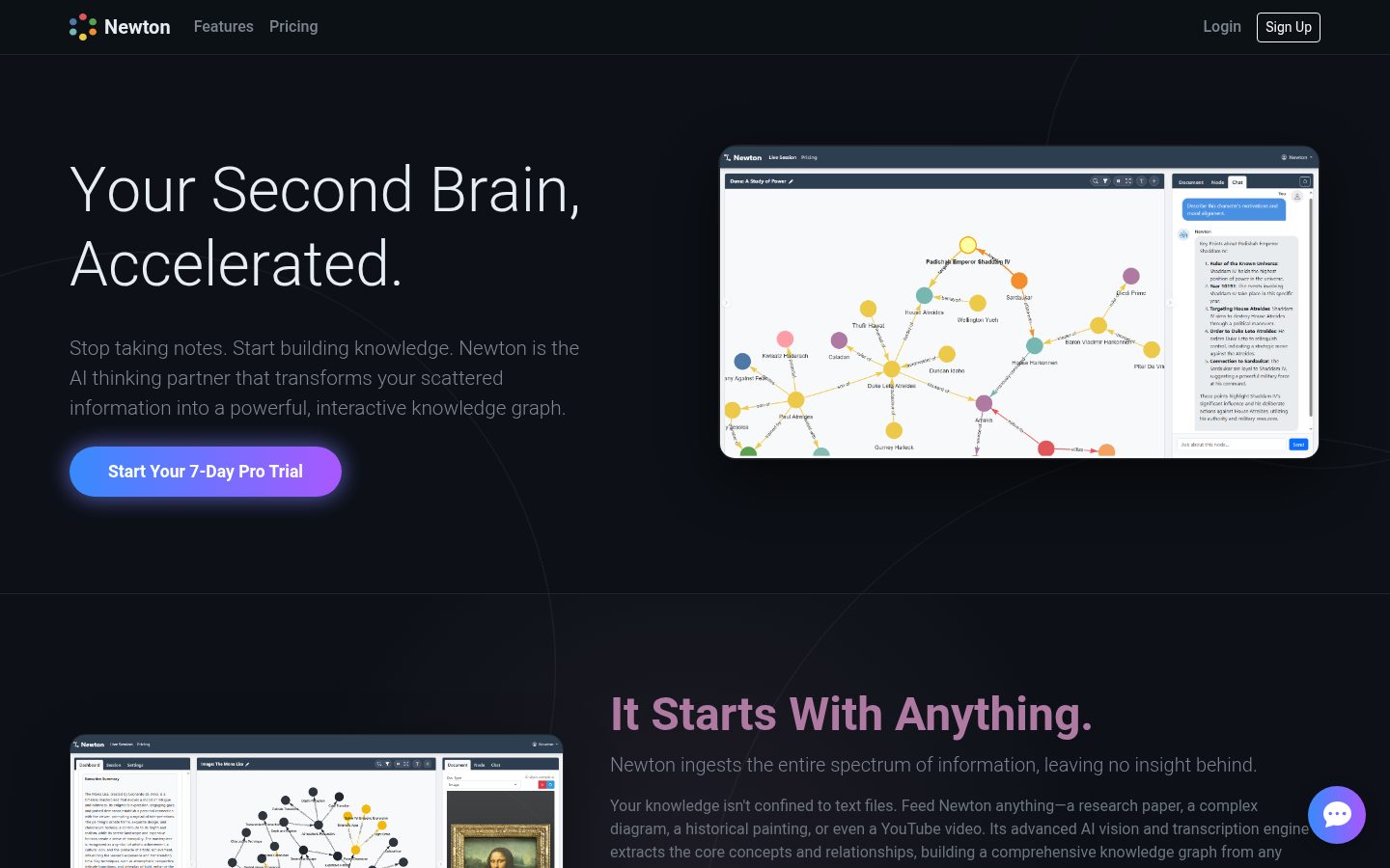 Newton Knowledge Graph Homepage
