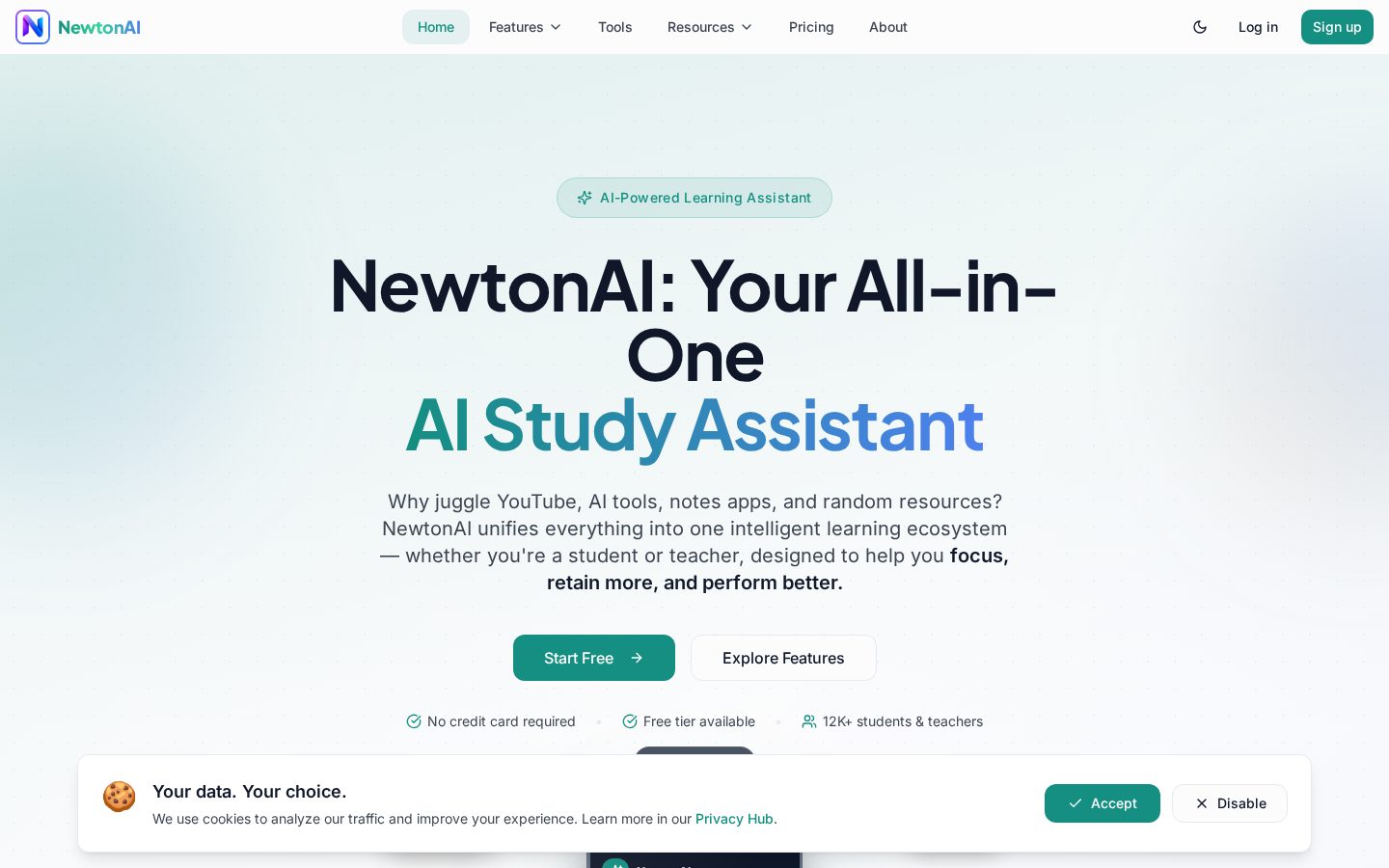 NewtonAI Homepage
