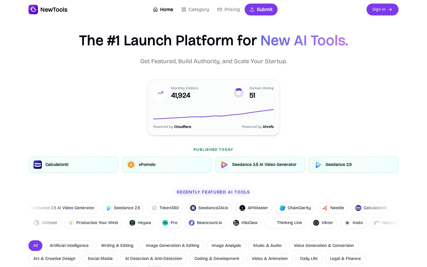 NewTools.site Homepage