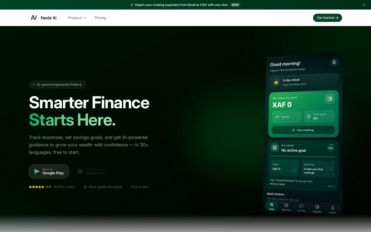Nexbi AI Homepage