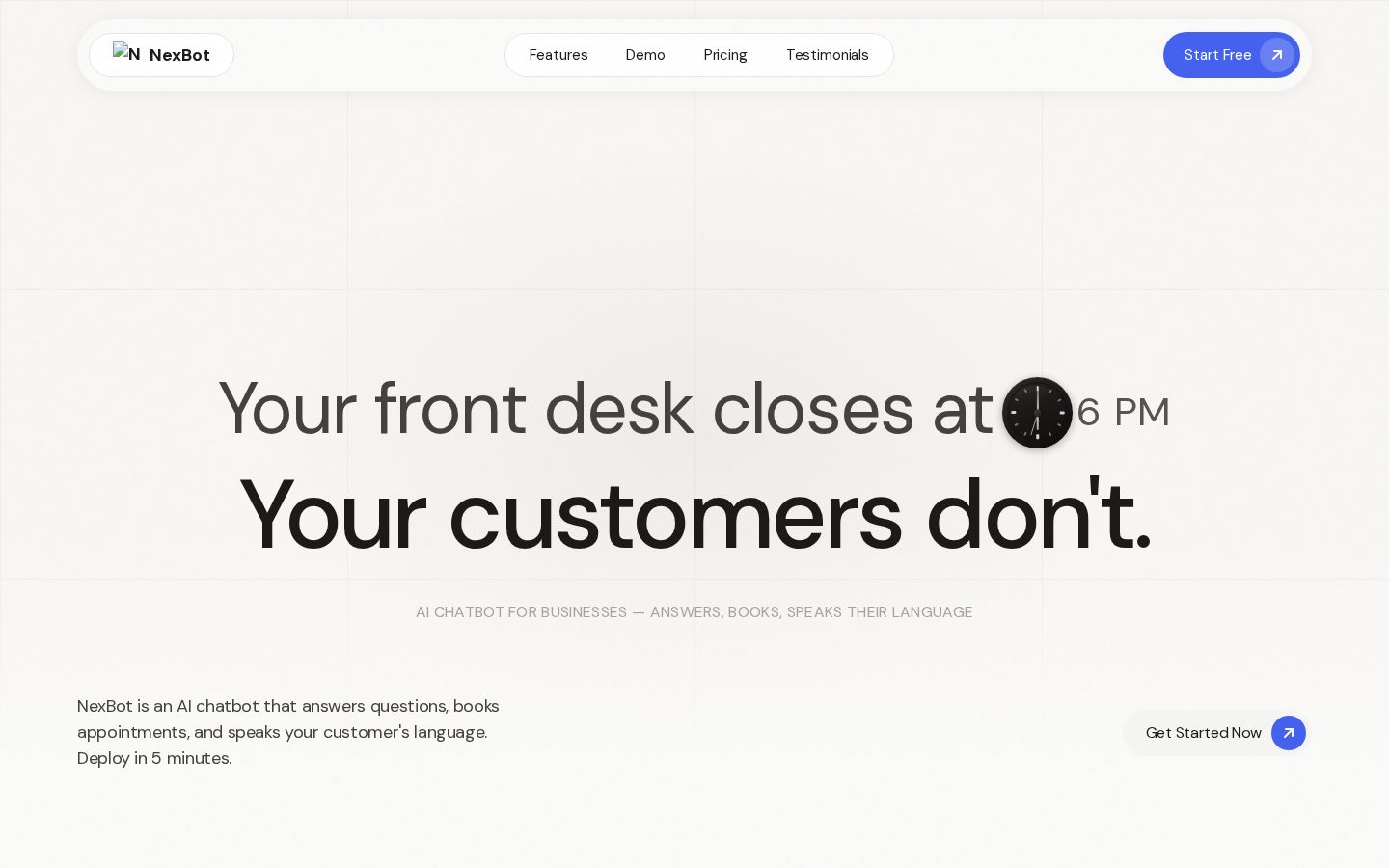 Nexbot Homepage