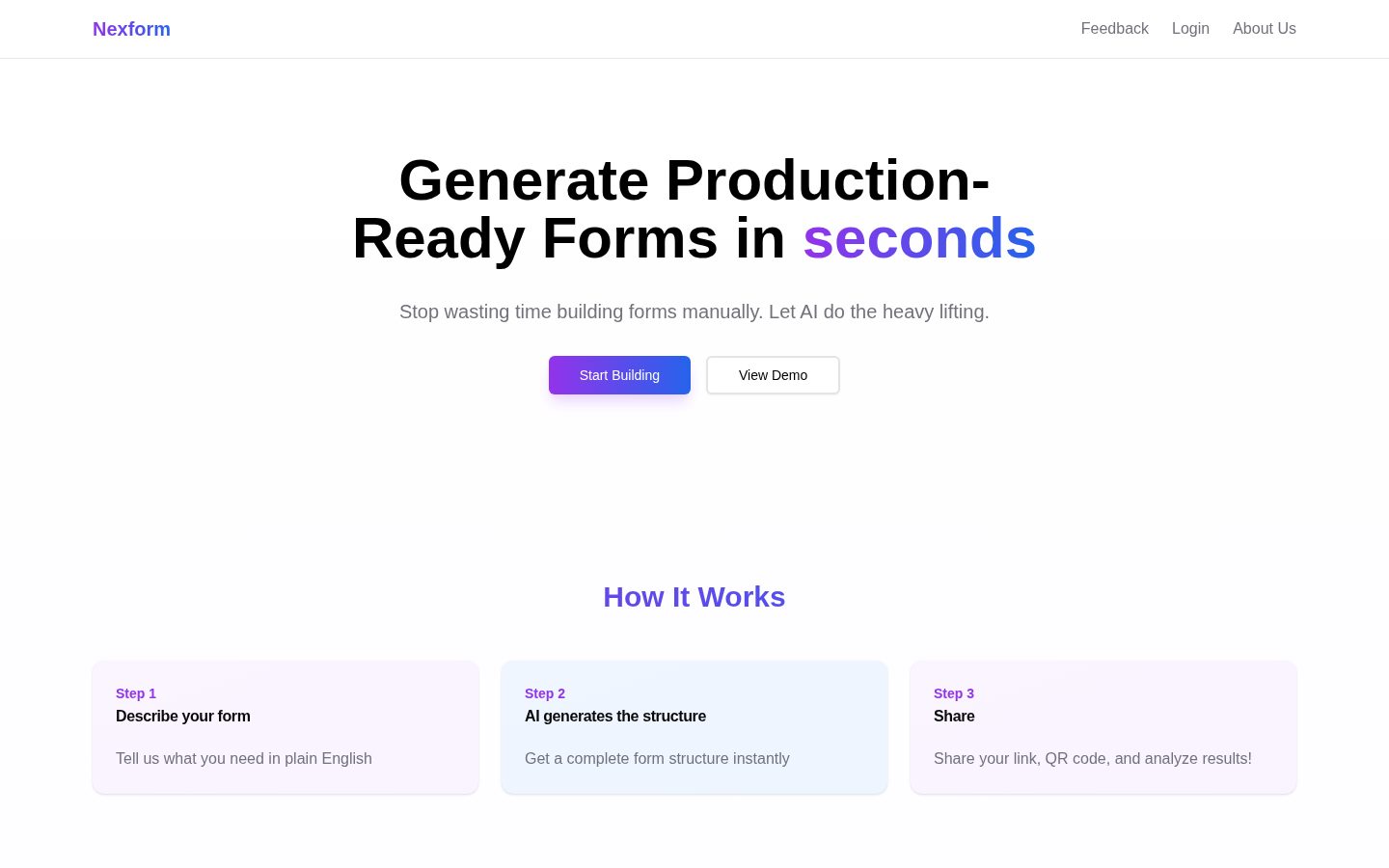 Nexform Homepage