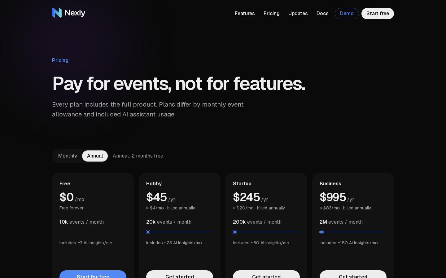 Nexly Pricing