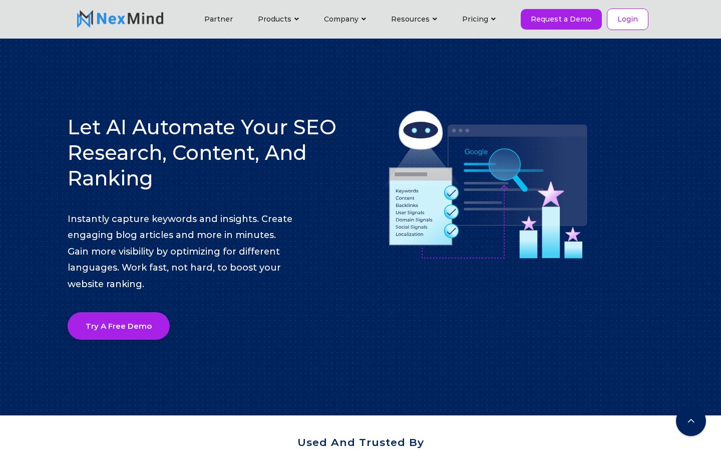 NexMind Homepage