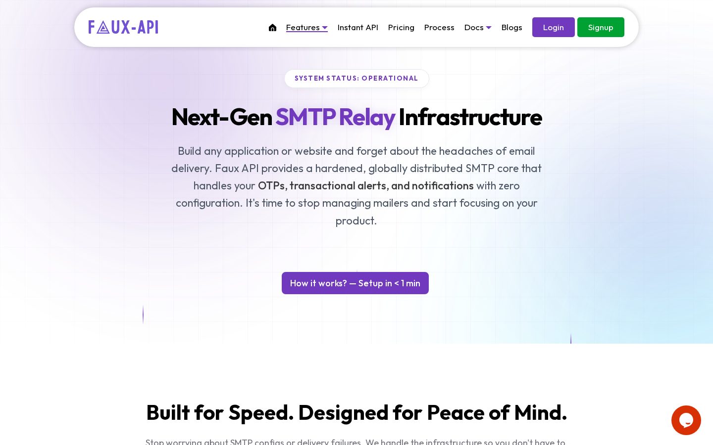 Next-Gen SMTP Relay Infrastructure Homepage