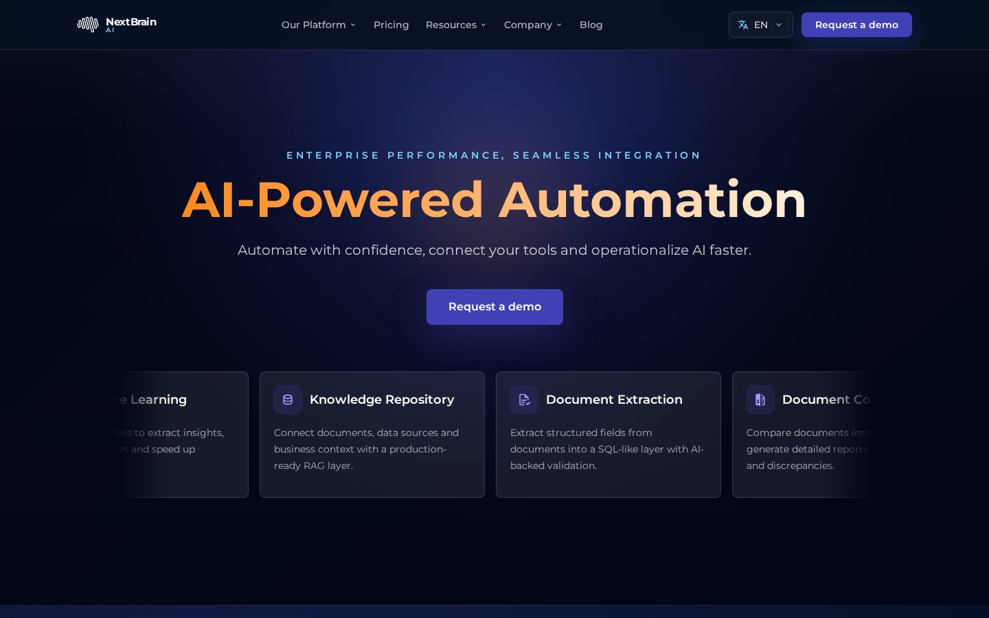 NextBrain AI Homepage