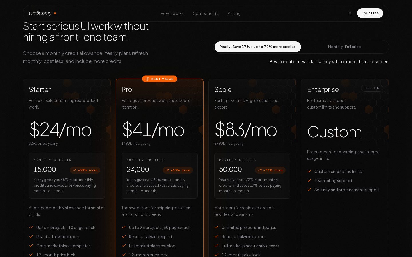 NextBunny Pricing