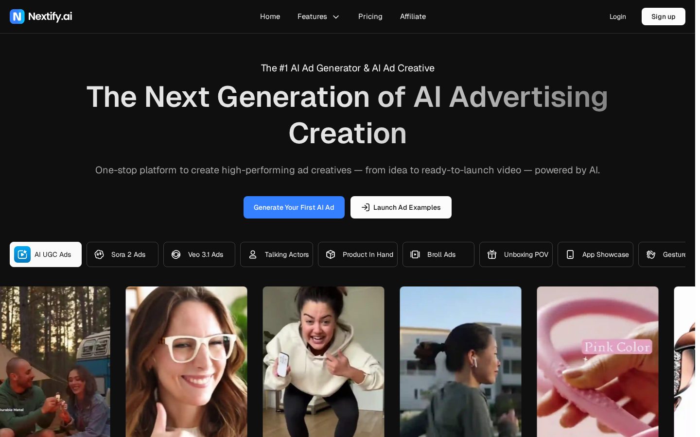 Nextify.ai Homepage