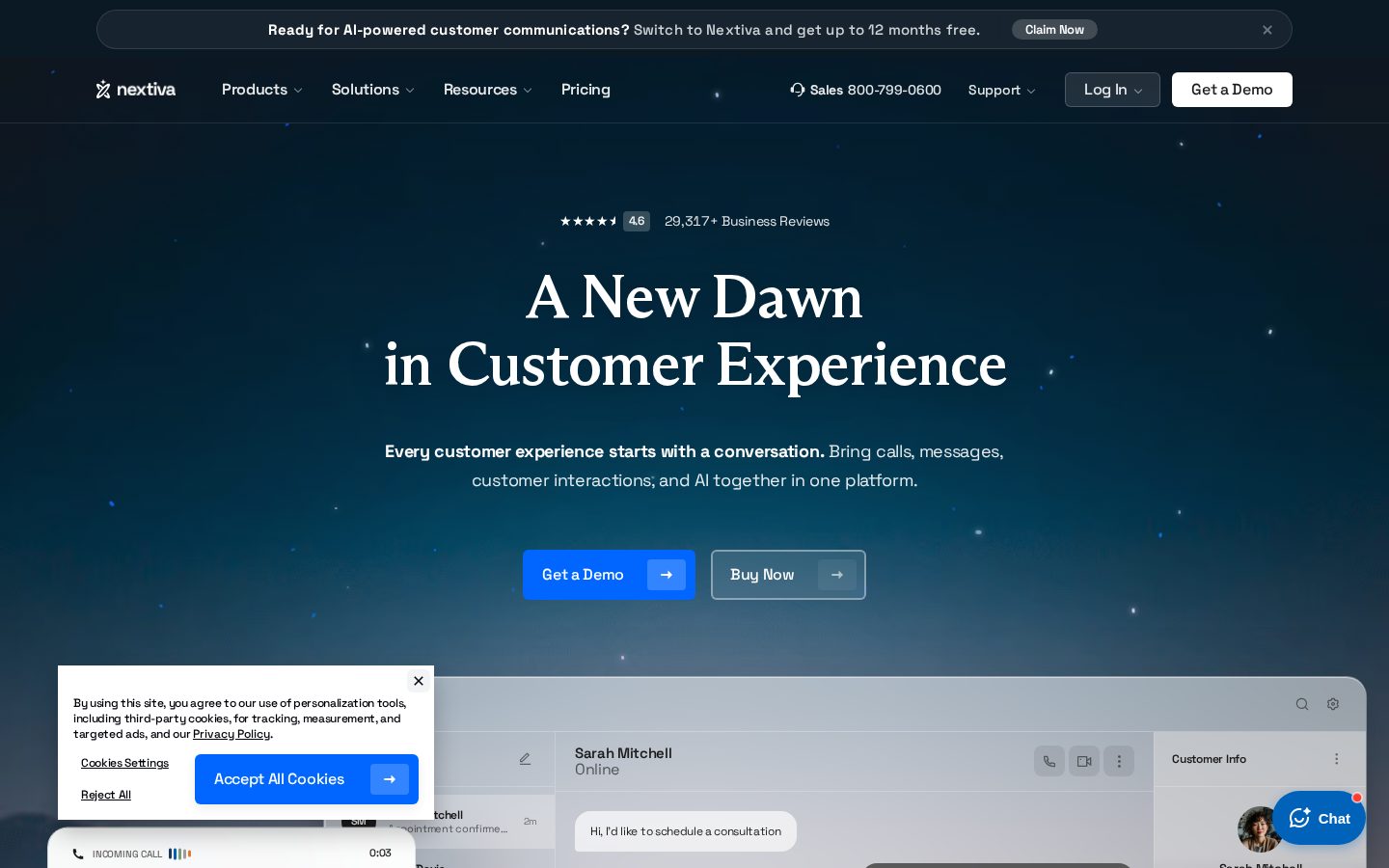 Nextiva Homepage