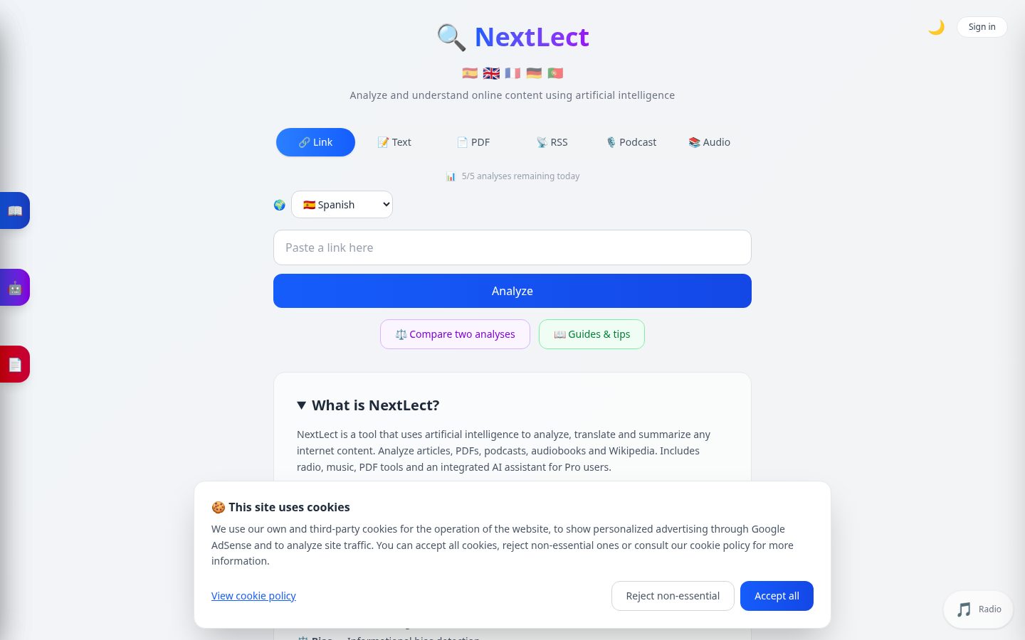 NextLect Homepage