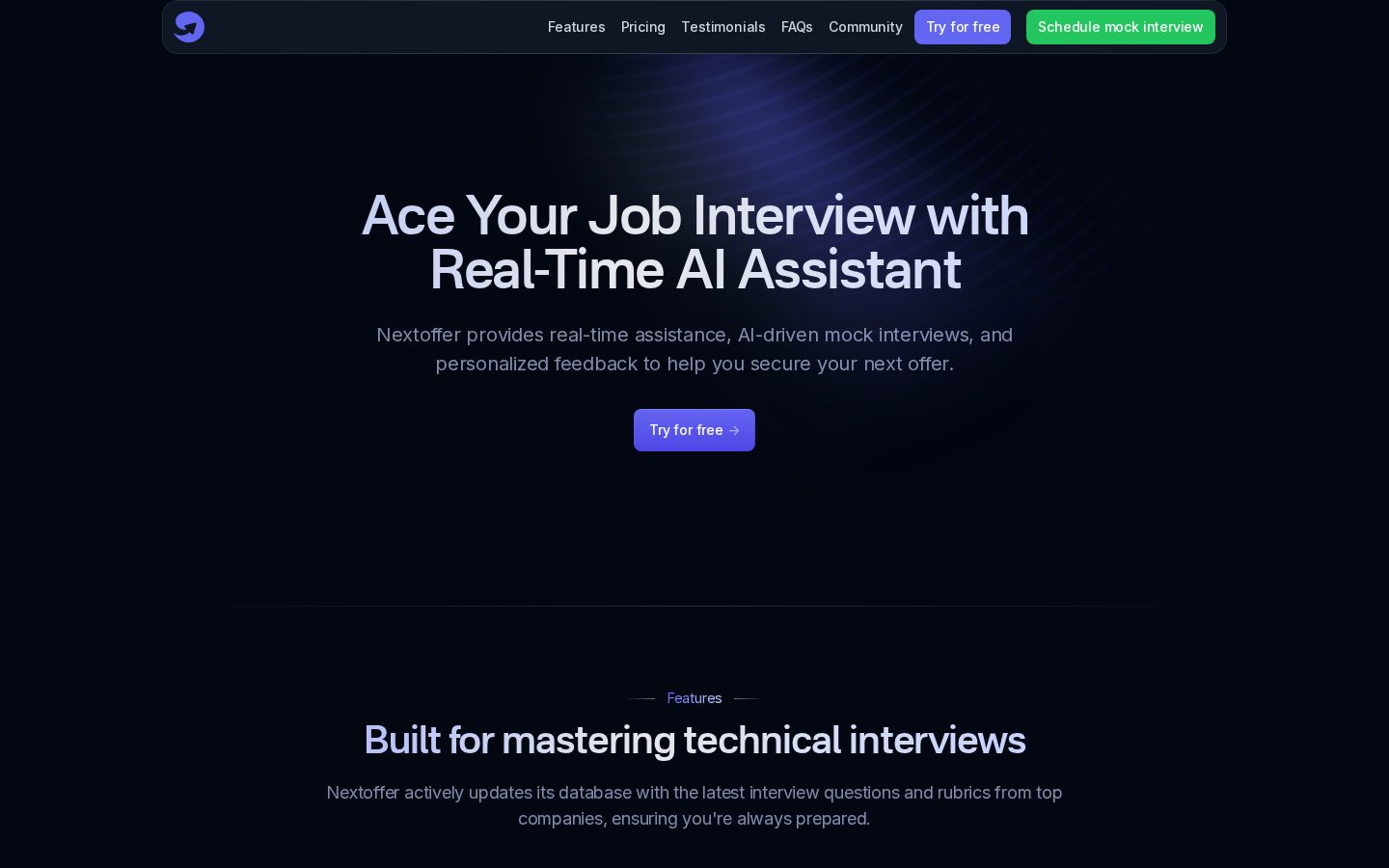 NextOffer Homepage