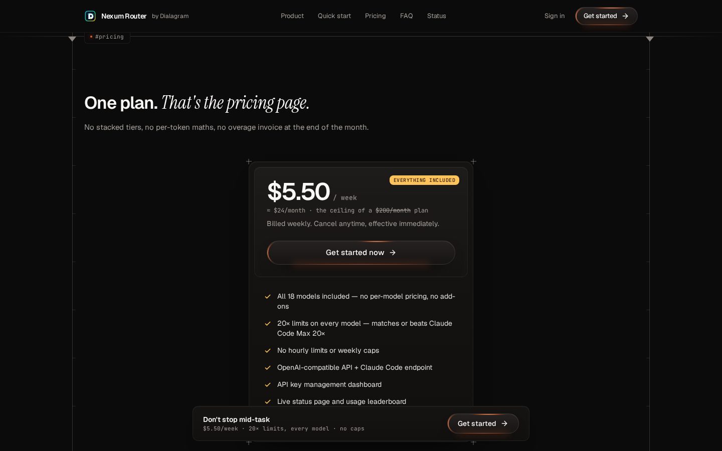 Nexum Router Pricing