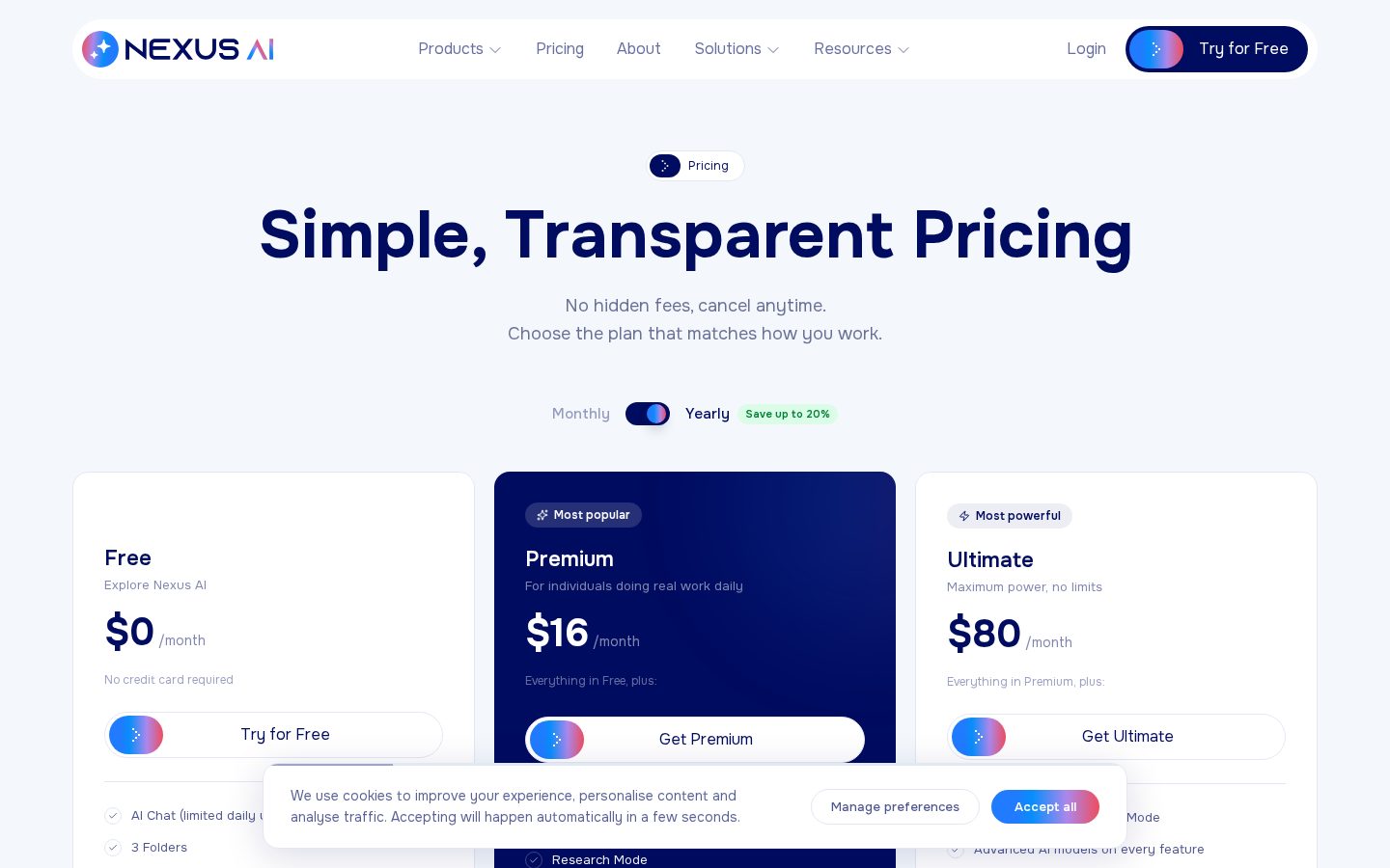 Nexus AI Pricing