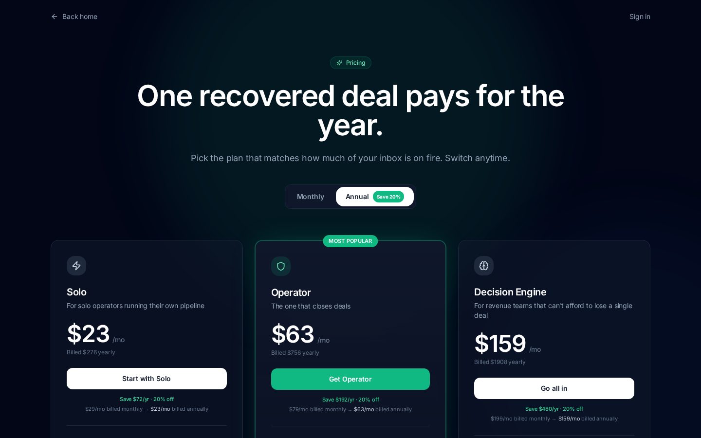Nexus Pricing