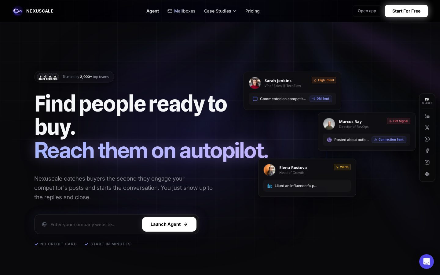 Nexuscale AI Homepage