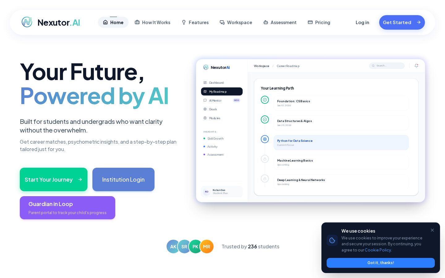 Nexutor.AI Homepage
