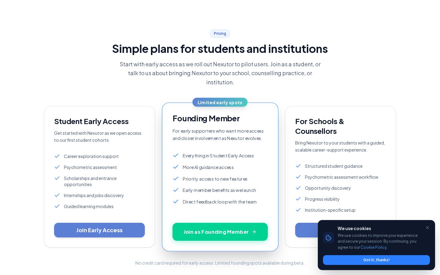 Nexutor.AI Pricing
