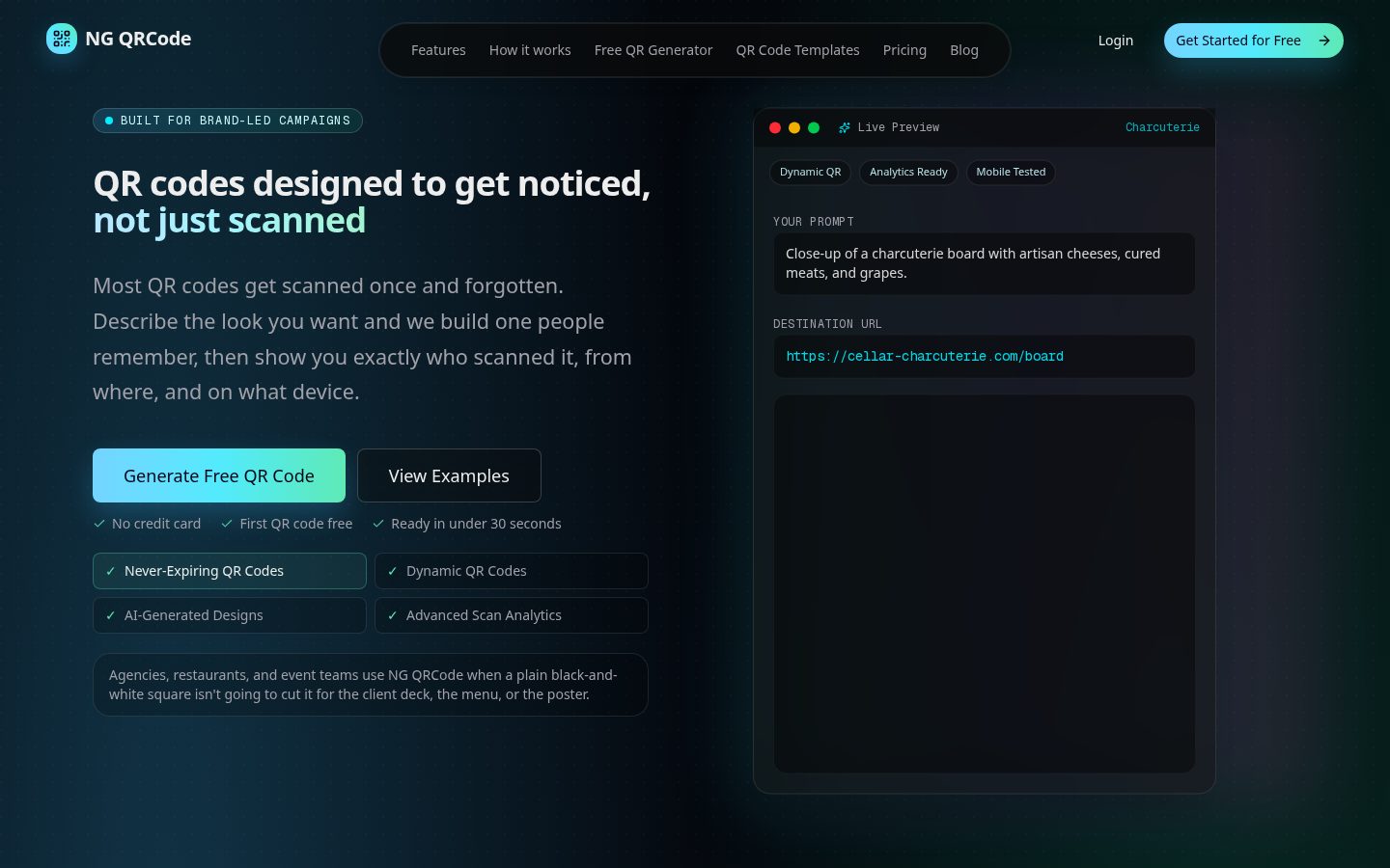 NG QRCode Homepage