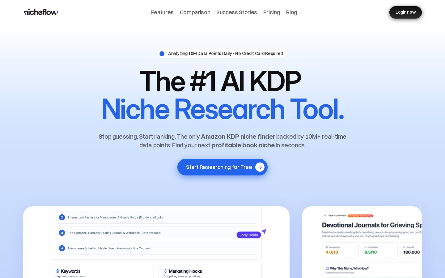 NicheFlow Homepage
