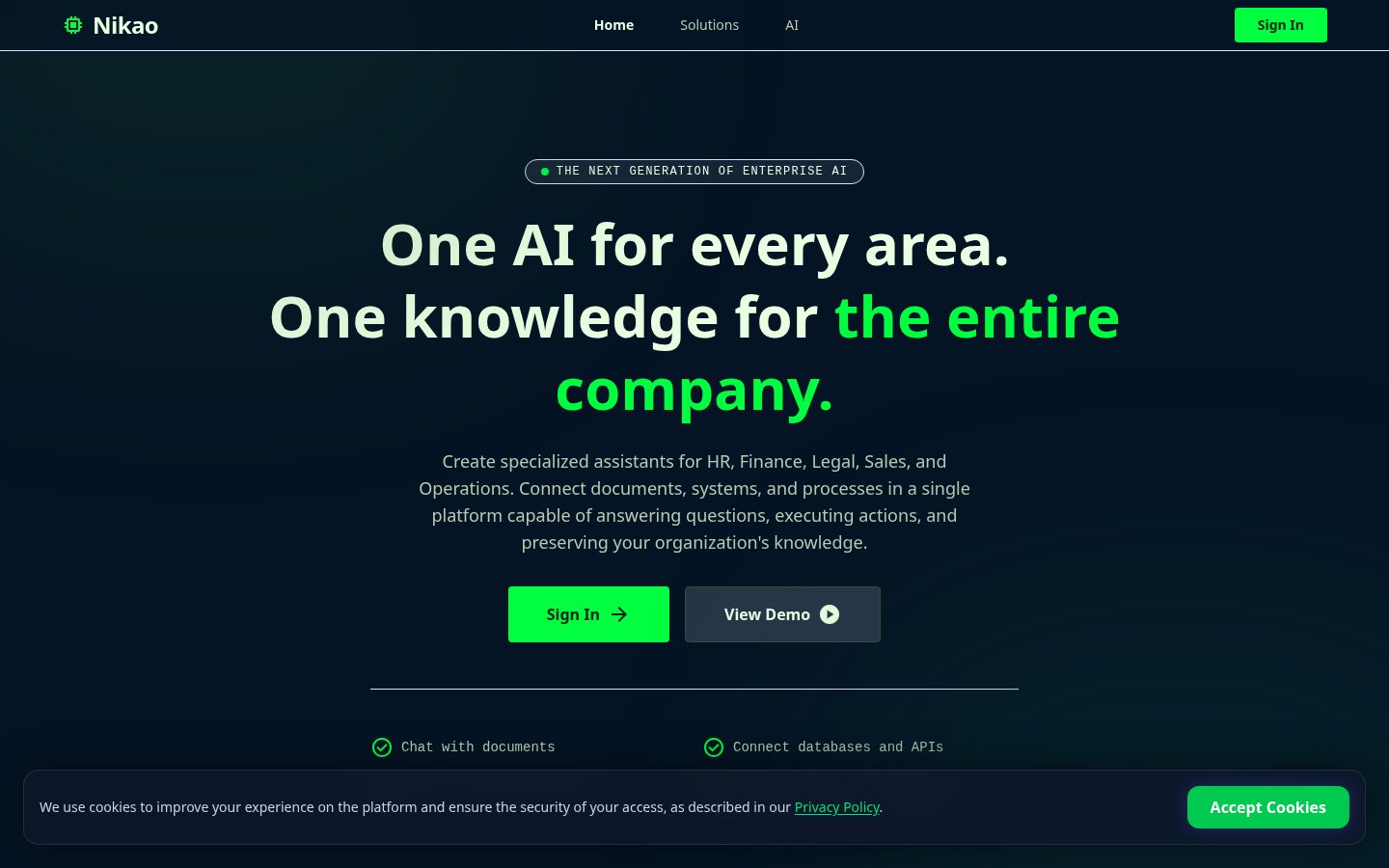Nikao IA Homepage