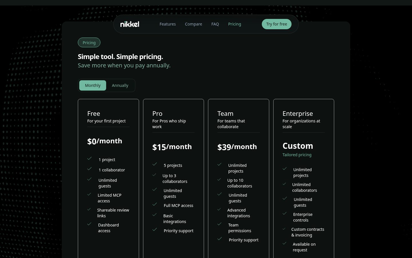 Nikkel Pricing