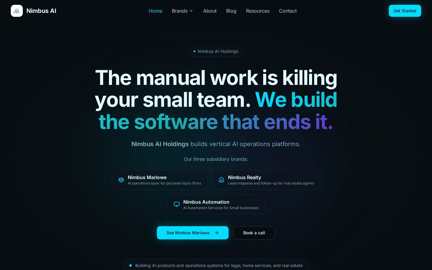 Nimbus AI Holdings Homepage