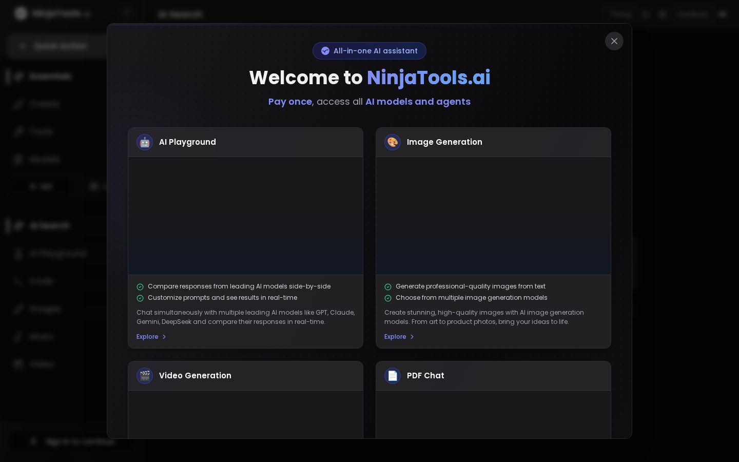 NinjaTools AI Homepage