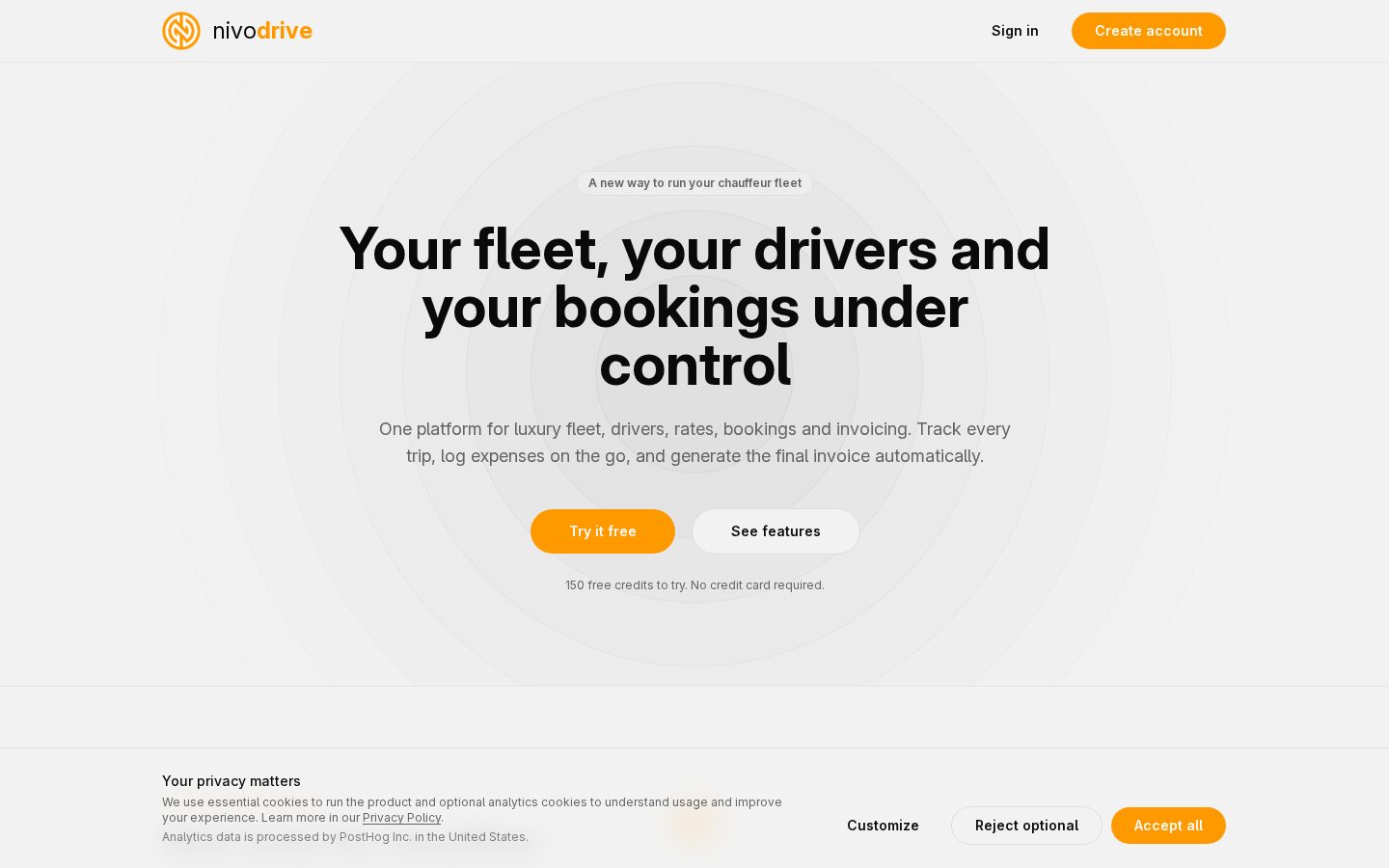 NivoDrive Homepage