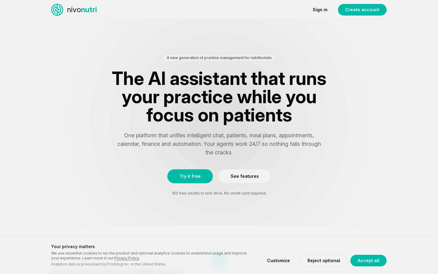 NivoNutri Homepage