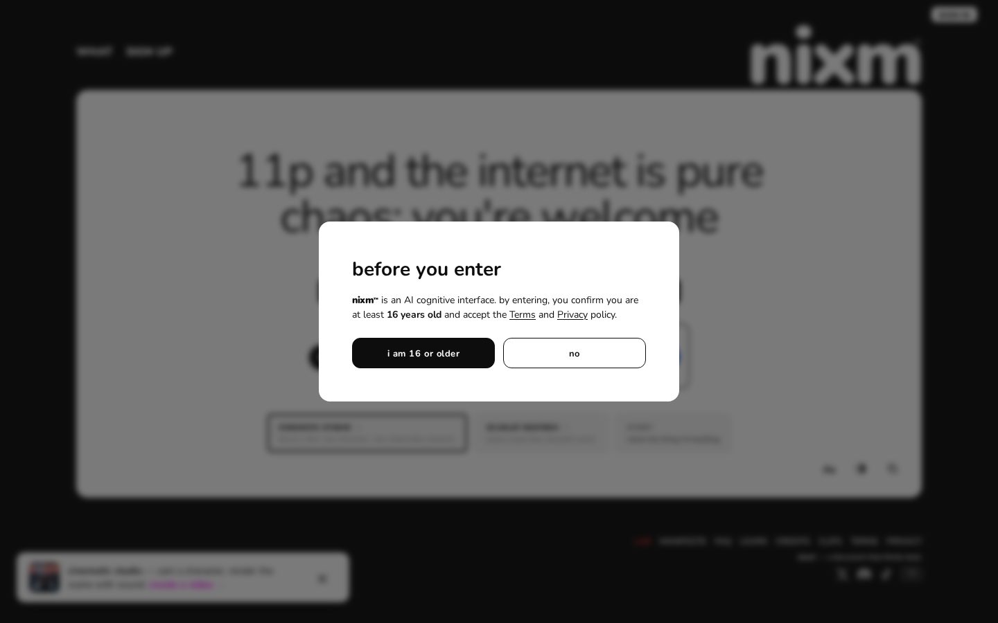 nixm.ai Homepage